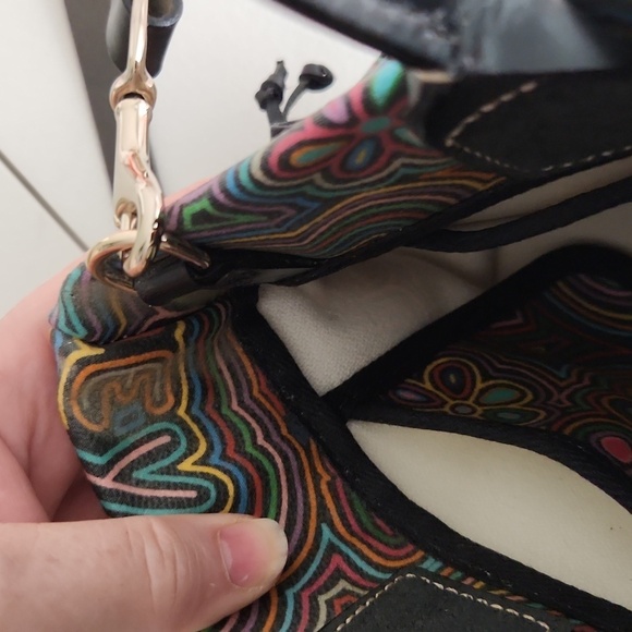 Dooney Bourke Purse vintage graffiti usa Faded and spots FLAWS y2k Vintage - Picture 11 of 17